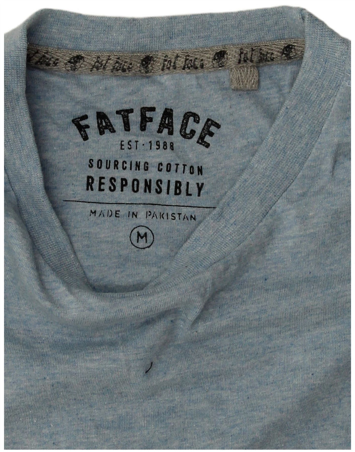 Fat Face Bărbați Tricou Top Medium Blue Bumbac