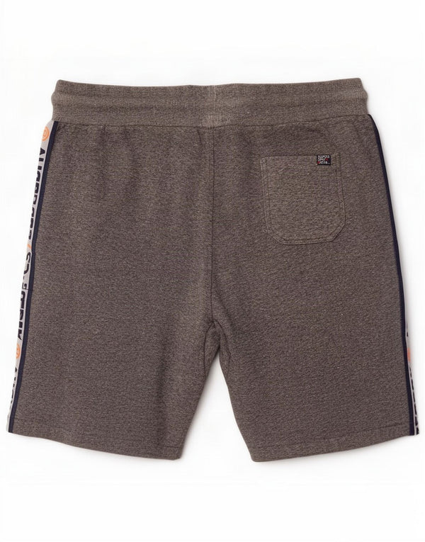 Superdry Pantaloni scurți de sport grafic pentru bărbați 2XL, gri, bumbac color bloc