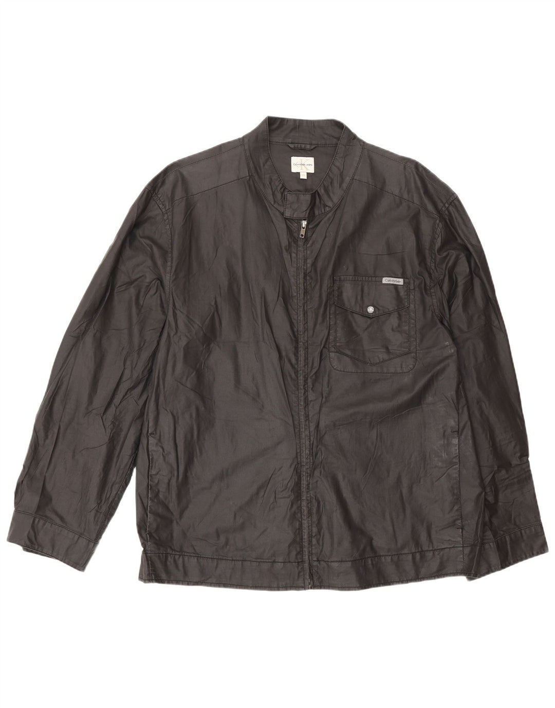 Jachetă Bomber pentru bărbați Calvin Klein Jeans UK 44 2XL Bumbac gri