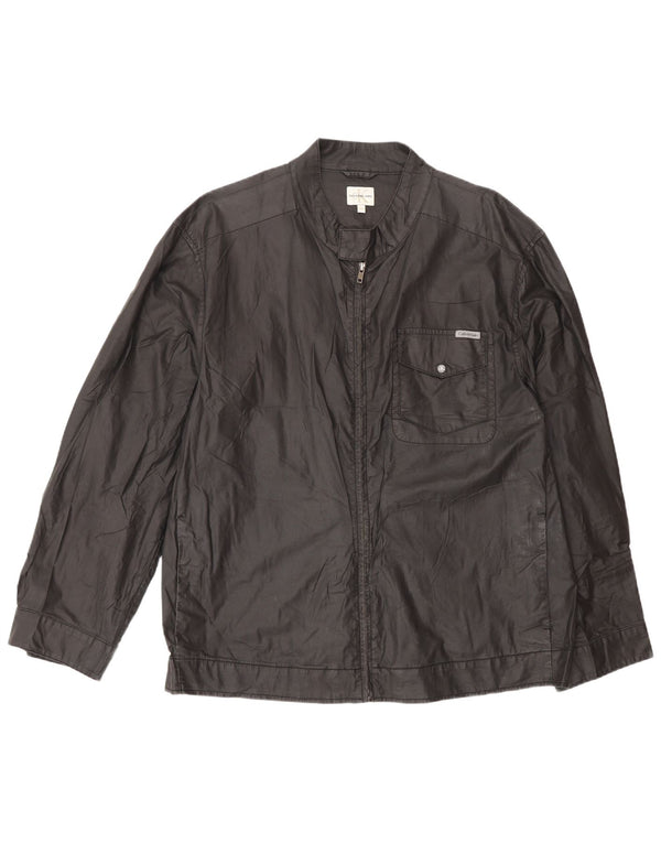 Jachetă Bomber pentru bărbați Calvin Klein Jeans UK 44 2XL Bumbac gri