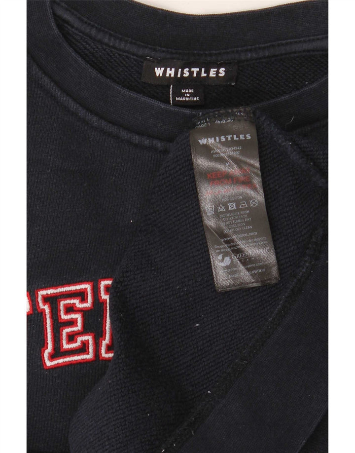 Whistles Pulover cu grafic de weekend pentru femei UK 14 Medium Bleumarin