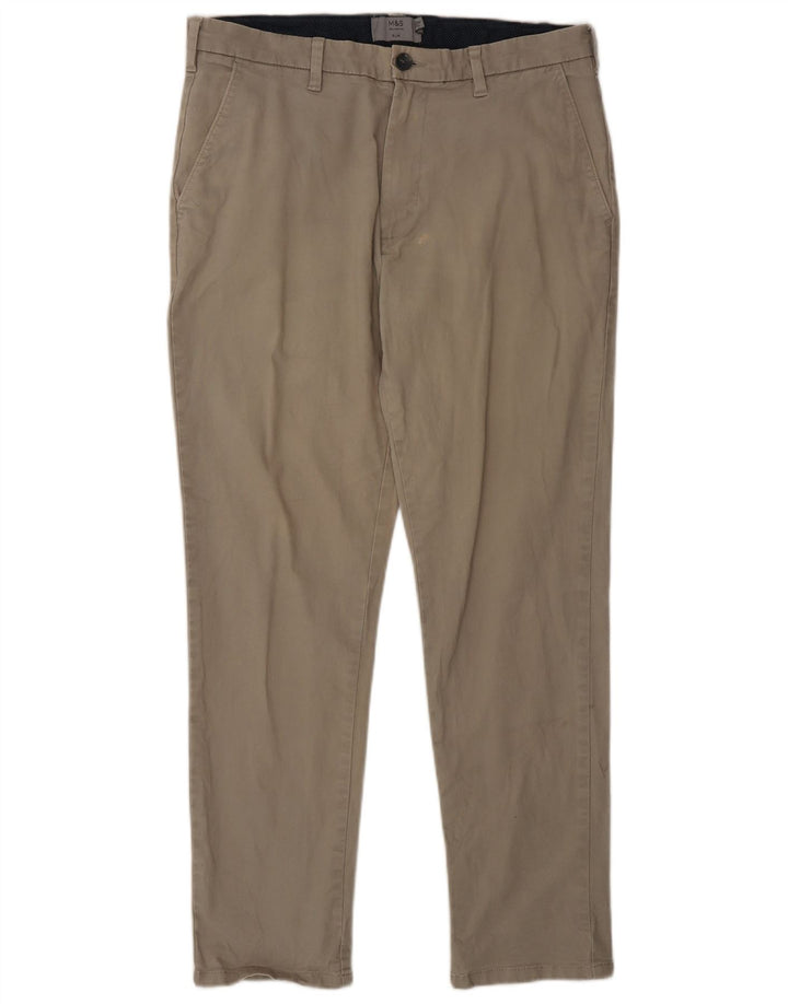 Pantaloni chino subțiri pentru bărbați Marks & Spencer L32 L29 bumbac gri