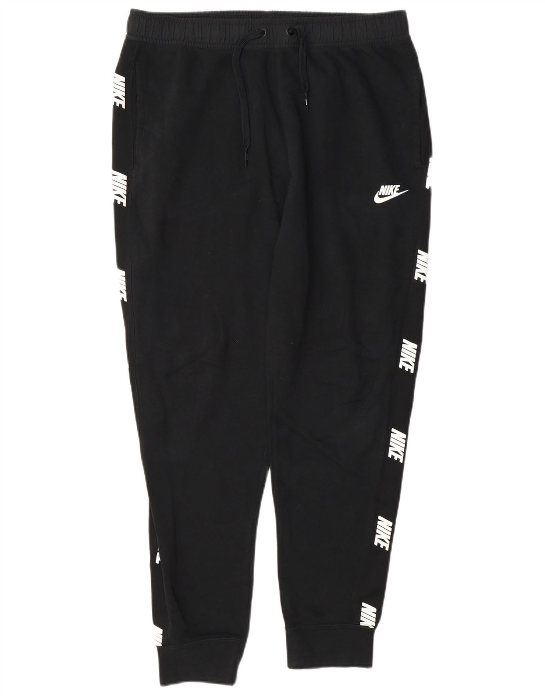 Pantaloni de trening grafic Nike pentru bărbați Joggeri, bumbac mediu negru