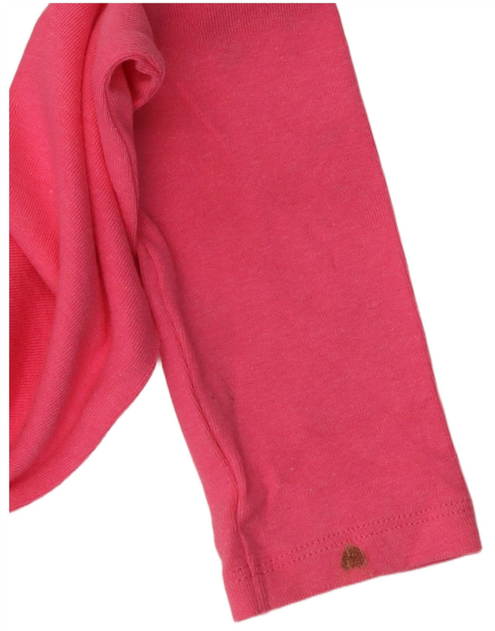 Crop Top pentru femei Zara cu mânecă lungă UK 12, bumbac roz mediu