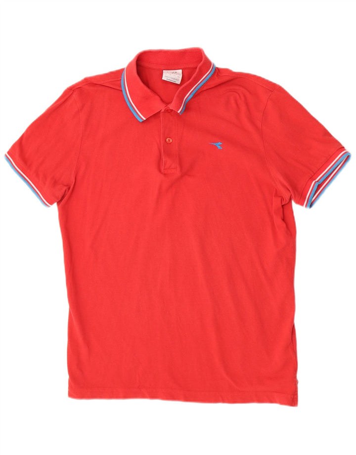Tricou polo pentru bărbați Diadora, mare, roșu, bumbac
