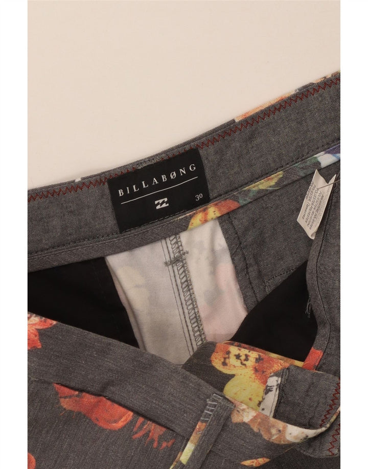 Pantaloni scurți chino pentru bărbați Billabong W30, gri mediu, poliester floral