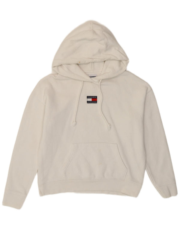 Pulover supradimensionat pentru femei Tommy Hilfiger UK 6 XS Bumbac alb