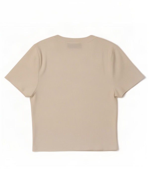 Tricou Crop pentru femei Zara UK 8 Small White Viscose