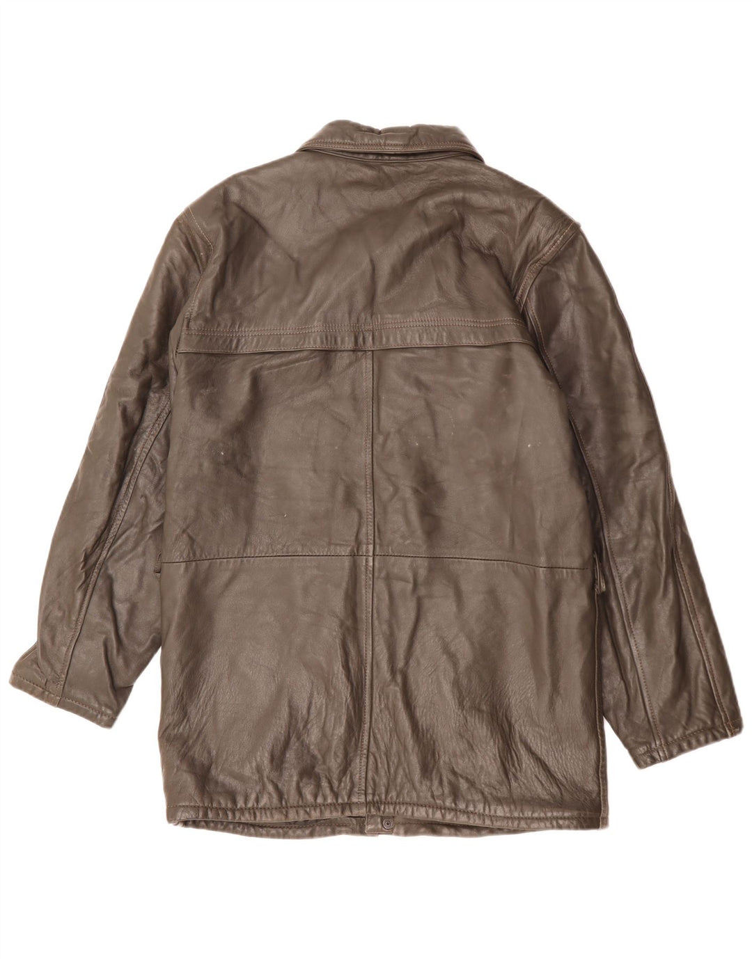 Geaca de piele vintage pentru barbati IT 48 piele maro medie