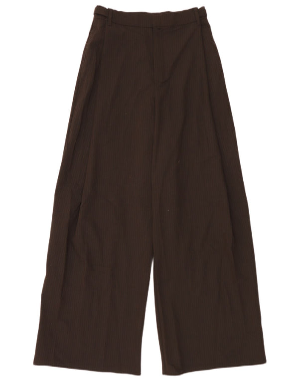 Pantaloni chino pentru femei cu talie înaltă Zara XS L24 L31 maro cu dungi