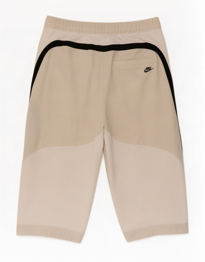 Bermude sport Nike pentru băieți 10-11 ani, bej, poliester