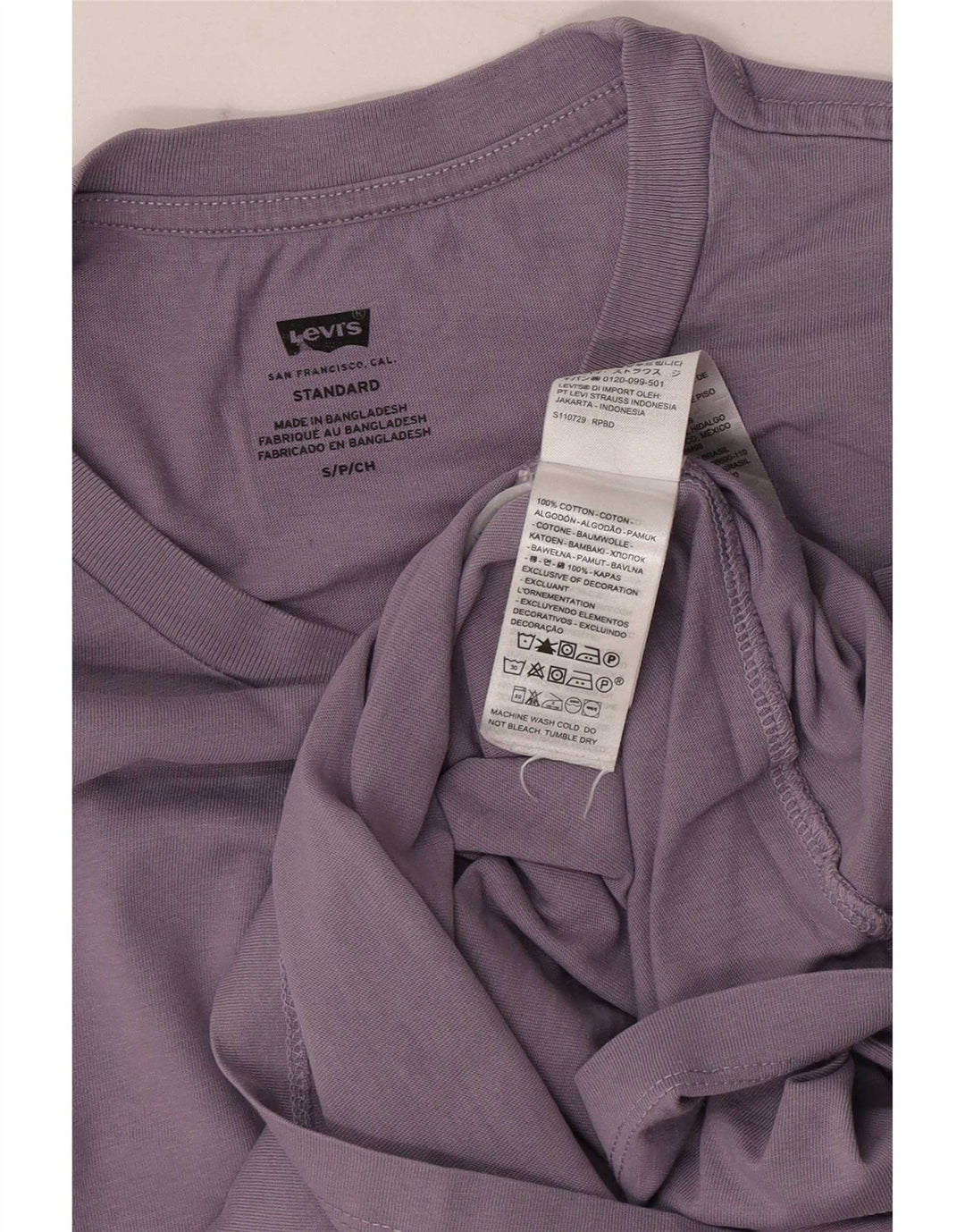 Tricou standard pentru bărbați Levi's Top mic din bumbac violet