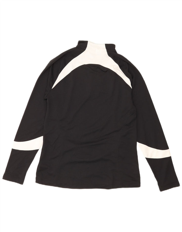 Top de trening Under Armour pentru bărbați, cu fermoar și gât, negru, colorblock