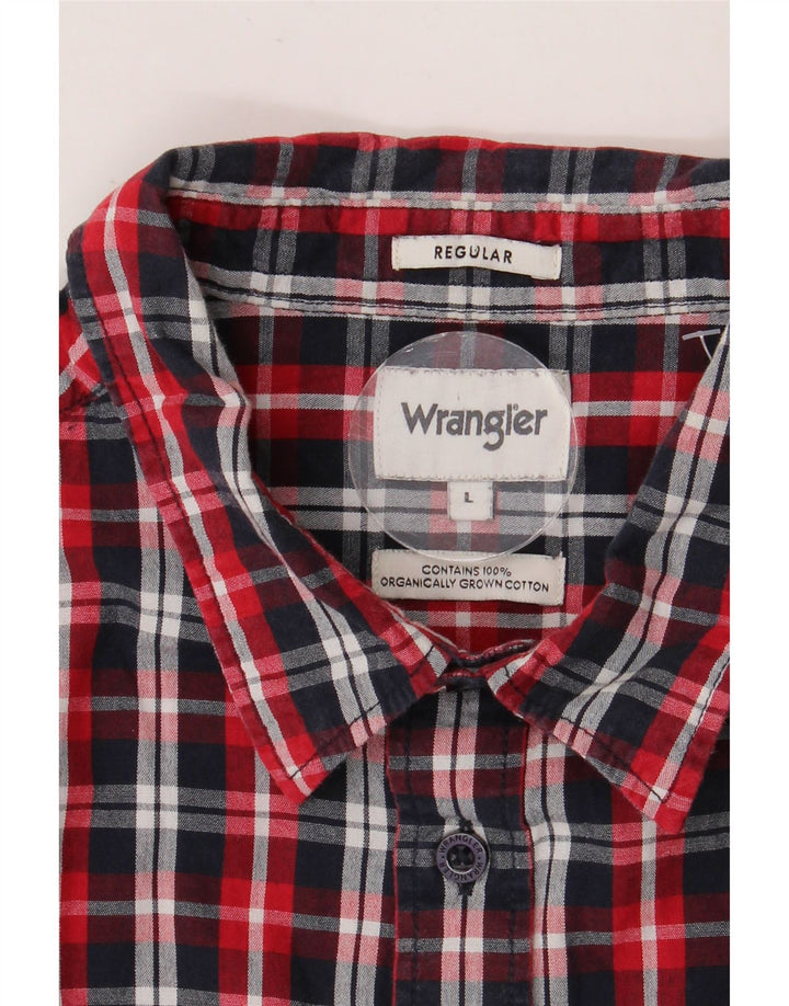 Cămașă WRANGLER pentru bărbați, cu mânecă scurtă, în formă regulată, cu carouri mari, multicolore