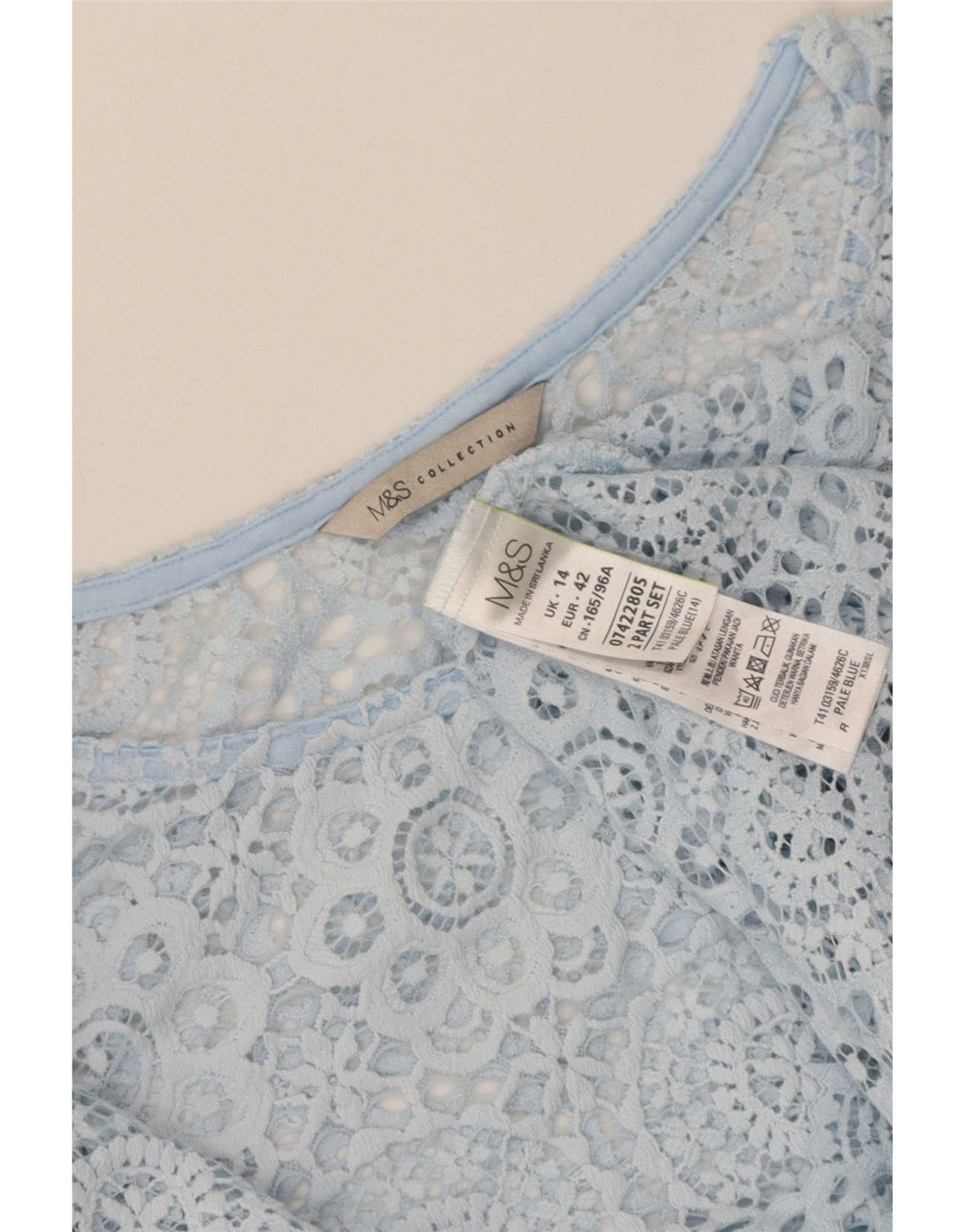 Bluză pentru femei Marks & Spencer, UK 14, mare, albastru, cu flori din poliamidă