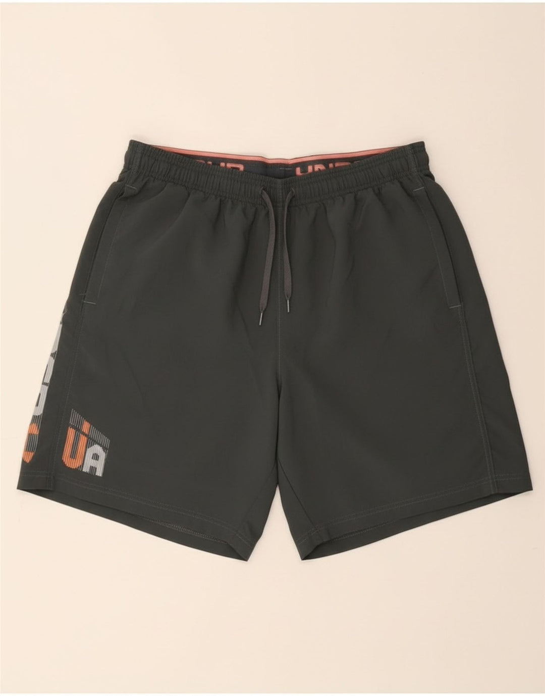 Pantaloni scurți sport Under Armour pentru bărbați Heat Gear Graphic, mari, gri, poliester