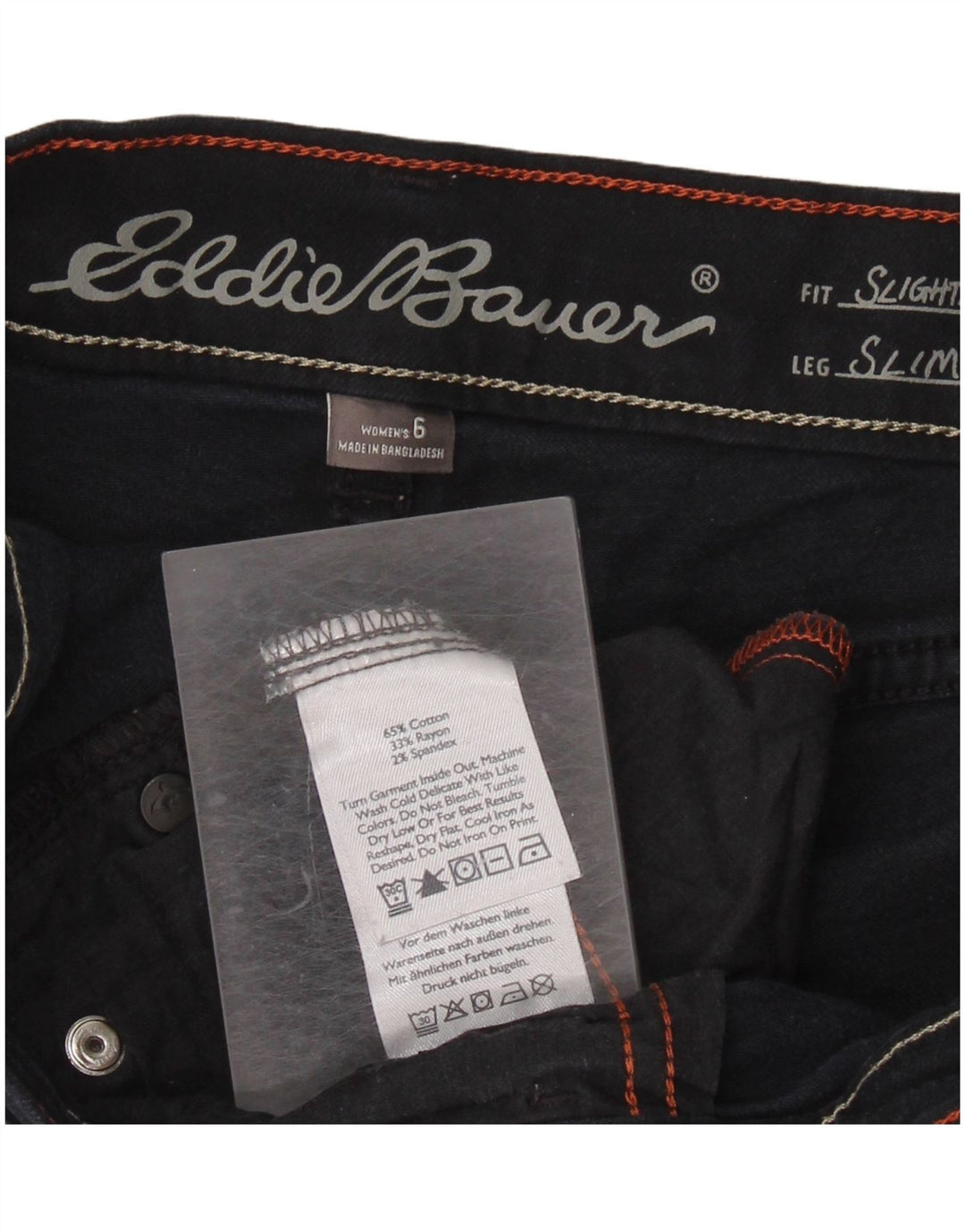 Blugi subțiri pentru femei Eddie Bauer US 6 Medium W30 L29 Bumbac bleumarin