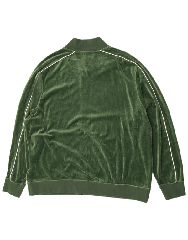 Jachetă de trening din velur Nike pentru bărbați, bumbac verde 2XL