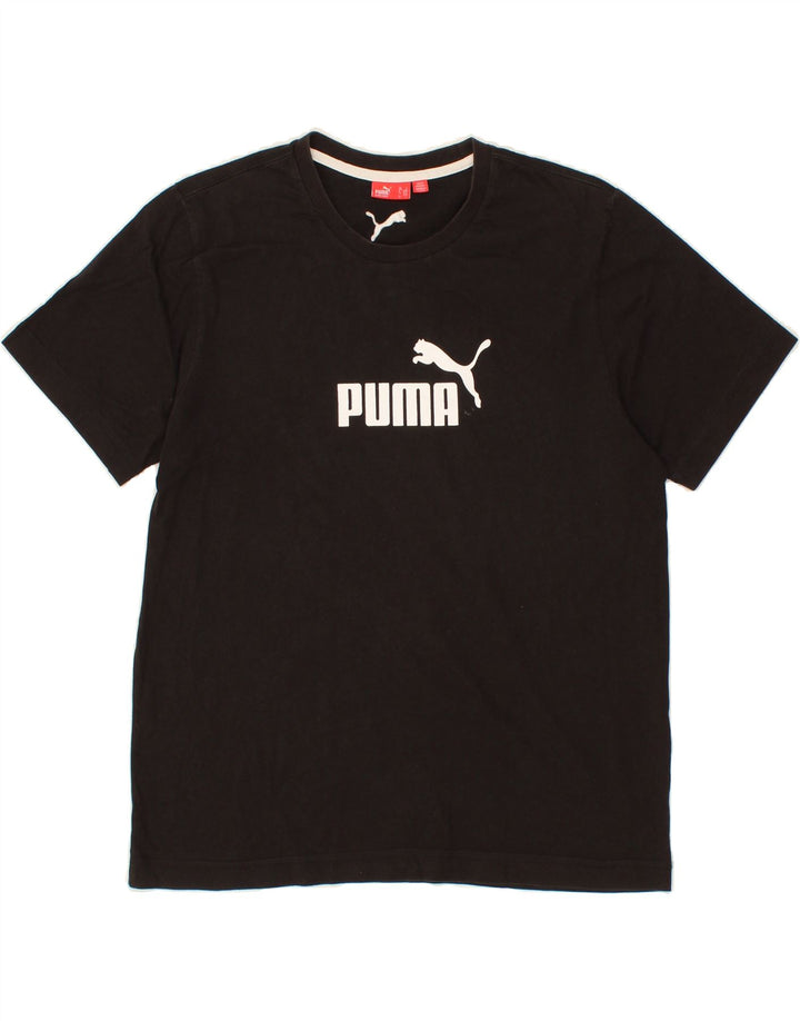 PUMA Mens Graphic T-Shirt Top Large Black Cotton Vintage Puma and Second-Hand Puma from Messina Hembry 