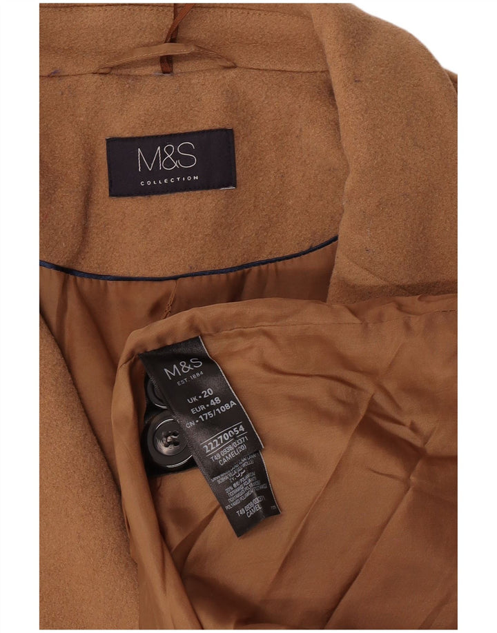 Palton pentru femei Marks & Spencer UK 20 2XL Lână maro