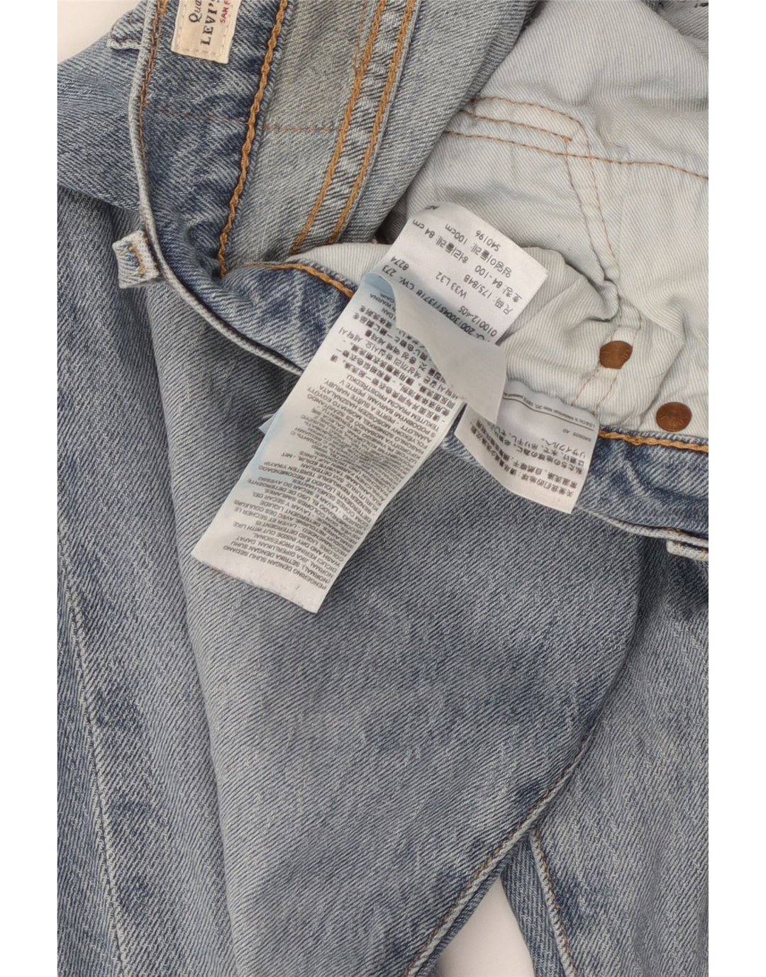 Blugi drepti pentru bărbați LEVI'S 505 W33 L32 Bumbac albastru