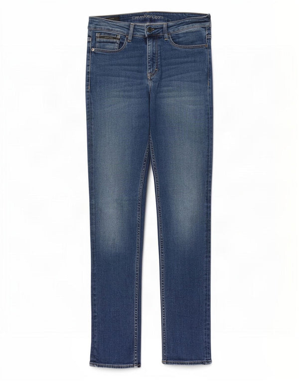 Calvin Klein blugi slim drepte pentru bărbați W30 L34 bumbac albastru