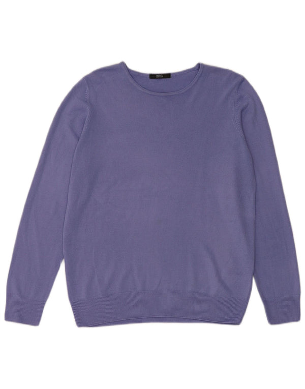 Pulover pentru femei Marks & Spencer cu decolteu cu barca UK 14 mare violet acrilic