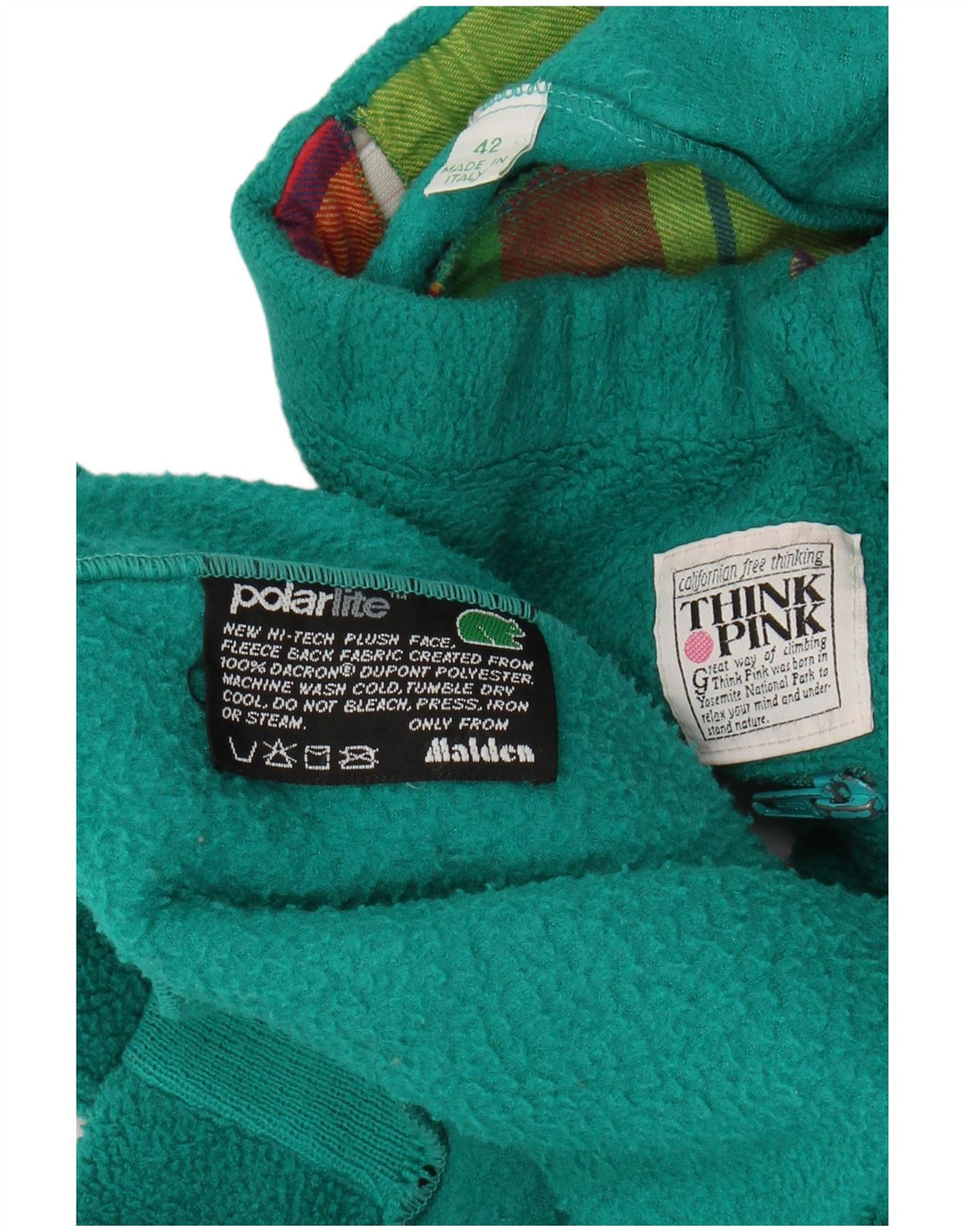 Trening pentru femei THINK PINK din lână IT 42 Medium Green Colorblock