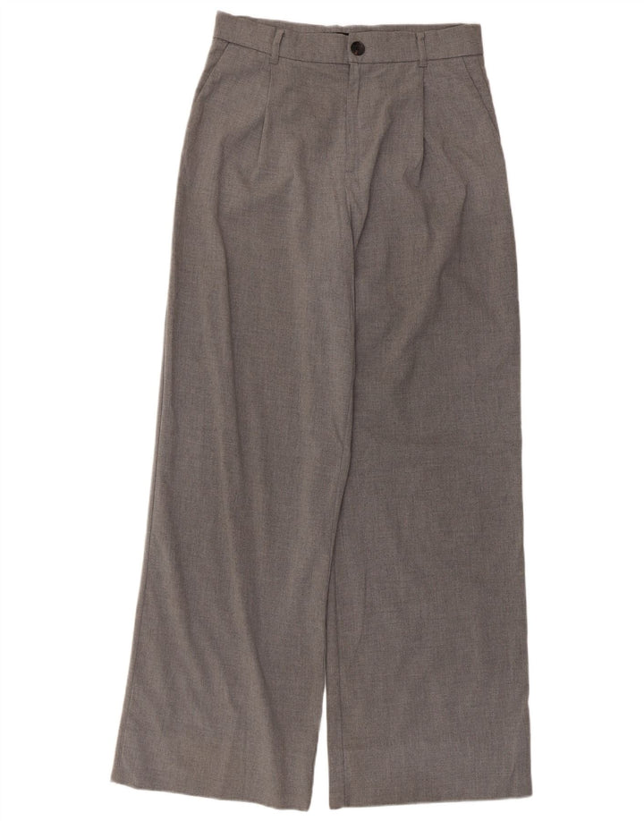 Pantaloni chino pentru femei cu picioare largi Zara Mediu L30 L30 Gri