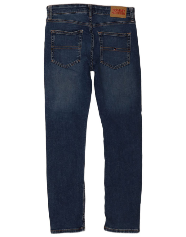 Blugi slim pentru baieti Tommy Hilfiger 11-12 ani W28 L26 albastru bumbac