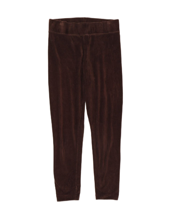 Leggings din velur crop pentru femei Marks & Spencer UK 12, bumbac maro mediu