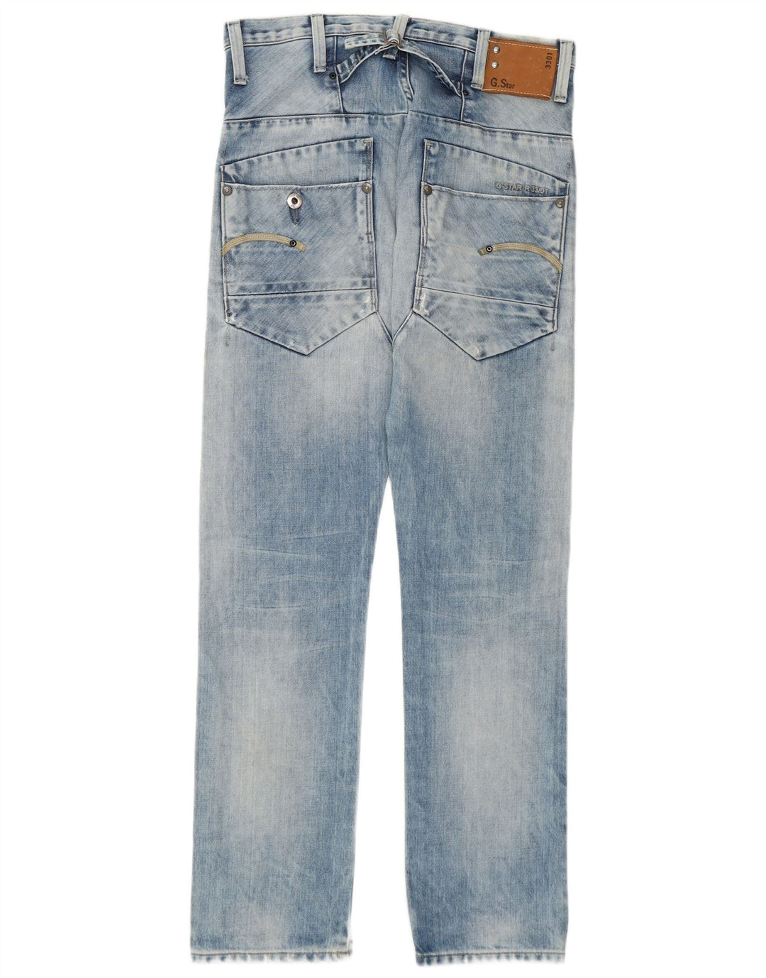 G-Star 3301 Blugi Distressed Straight pentru bărbați L30 L32 Bumbac albastru