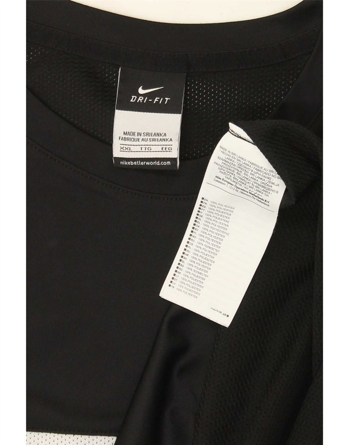 Tricou pentru bărbați Nike Dri Fit Top 2XL, negru, poliester color bloc