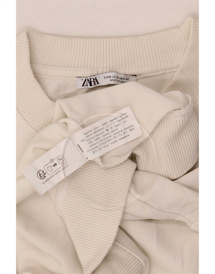 Tricou supradimensionat pentru bărbați Zara Top Medium Alb Bumbac