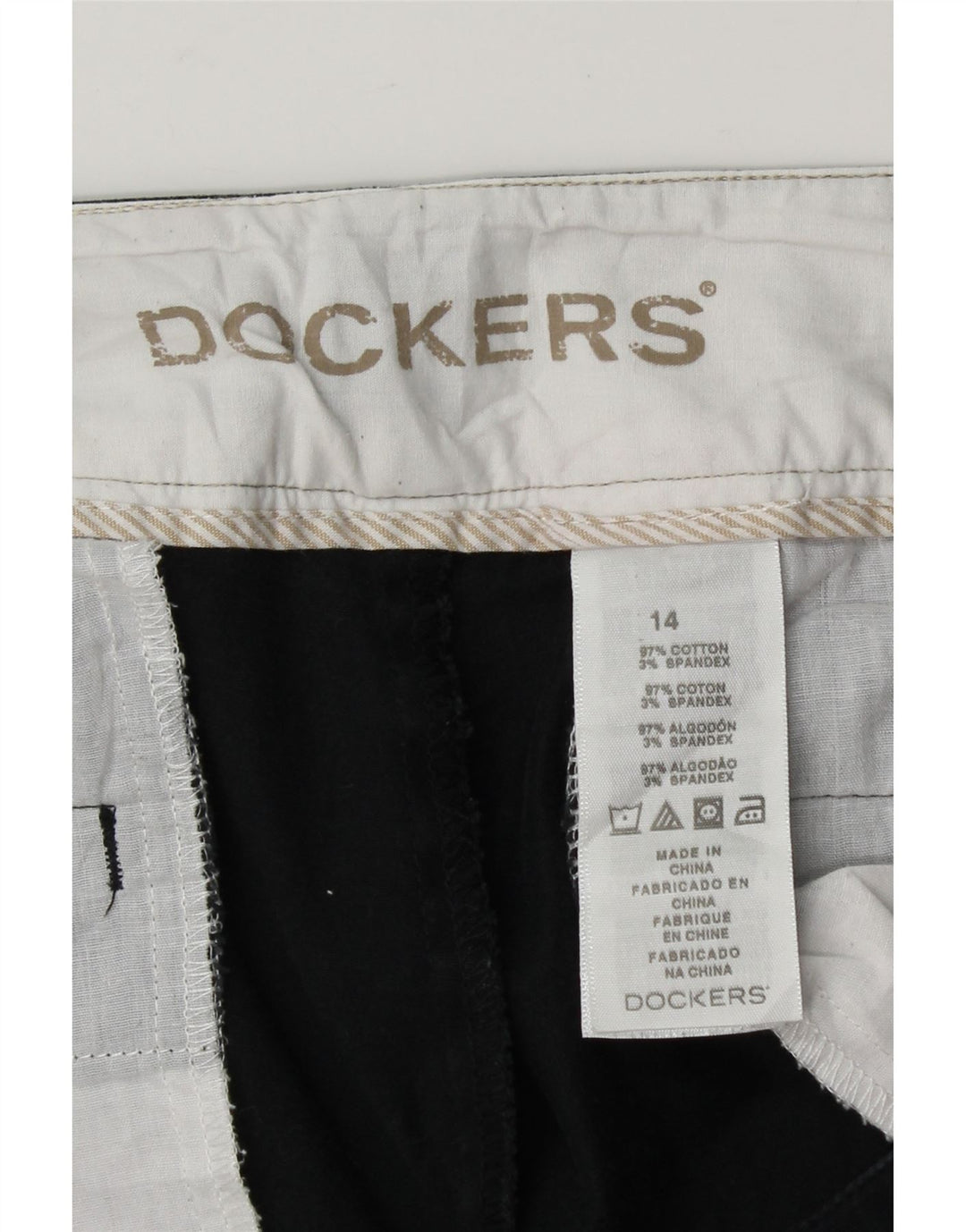 DOCKERS Womens Bermuda Shorts US 14 XL W36 Black Cotton Vintage Dockers and Second-Hand Dockers from Messina Hembry 
