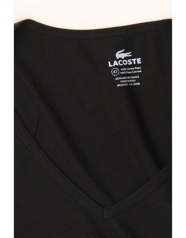 Tricou pentru femei Lacoste Mărimea Top 42 Bumbac negru mare