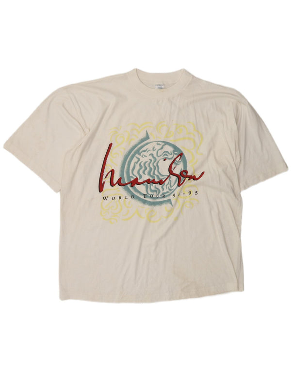 Tricou grafic Vintage Mens World Tour 94-95 Top XL Bumbac alb