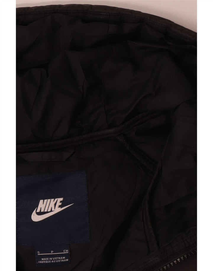 Gilet căptușit cu glugă Nike pentru bărbați UK 36 Poliester negru mic
