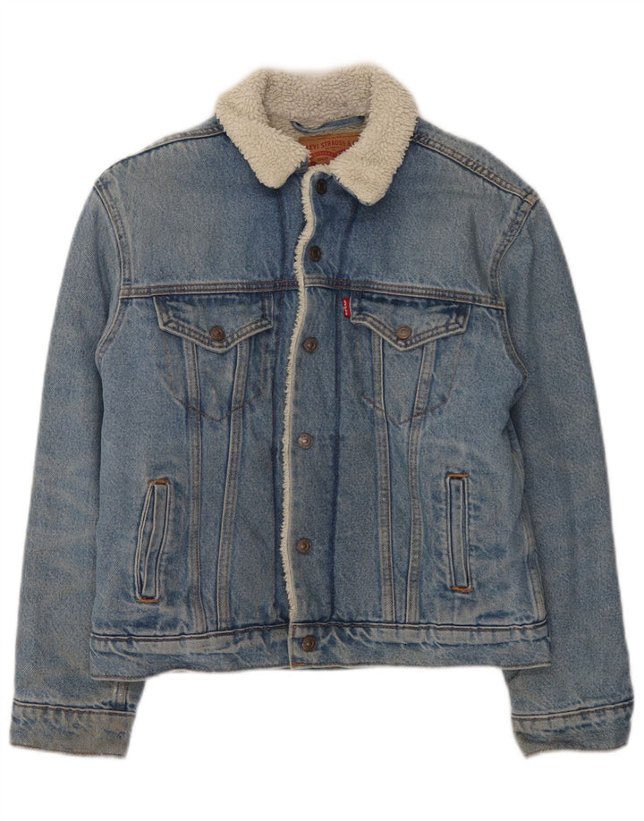 Jachetă de blugi Sherpa pentru bărbați Levi's UK 34 XS Bumbac albastru