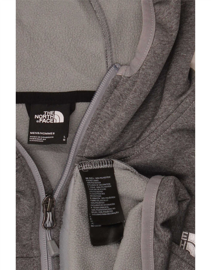 Pulover The North Face pentru bărbați, cu fermoar, poliester mare, gri