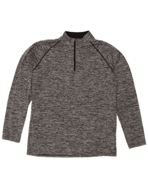 Under Armour Mens Heat Gear Pullover Tracksuit Top Small Grey Flecked