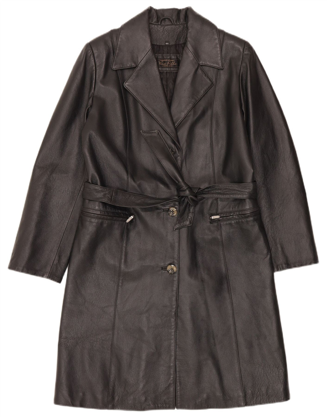 LAVORAZIONE ARTIGIANALE Palton din Piele Femei IT 44 Piele Neagra Medie