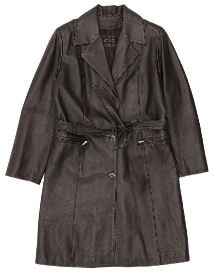 LAVORAZIONE ARTIGIANALE Palton din Piele Femei IT 44 Piele Neagra Medie