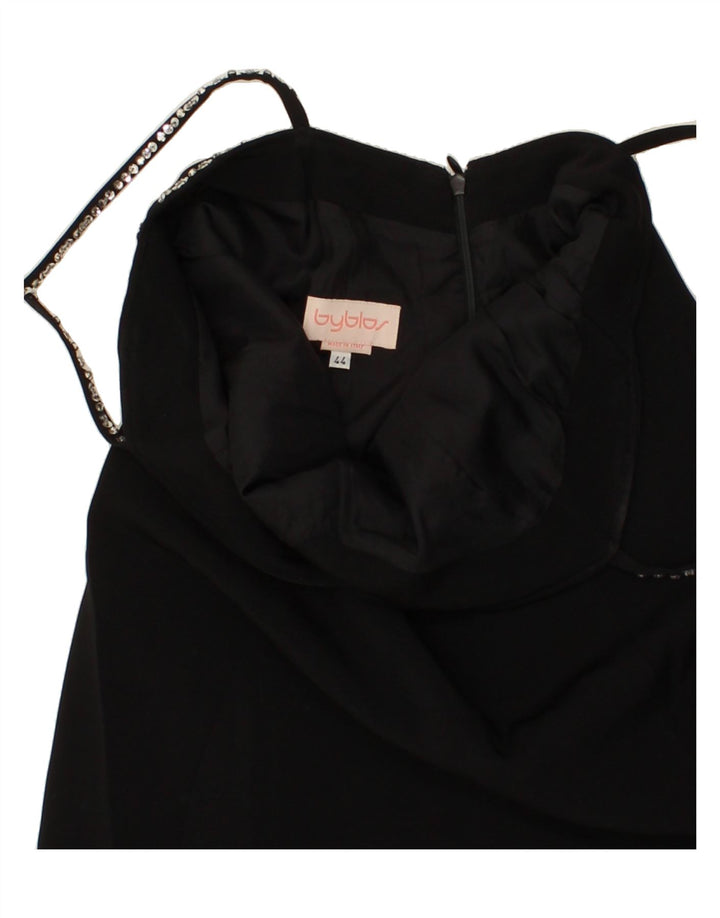 BYBLOS Womens Sleeveless Slip Dress IT 44 Medium Black Viscose Vintage Byblos and Second-Hand Byblos from Messina Hembry 
