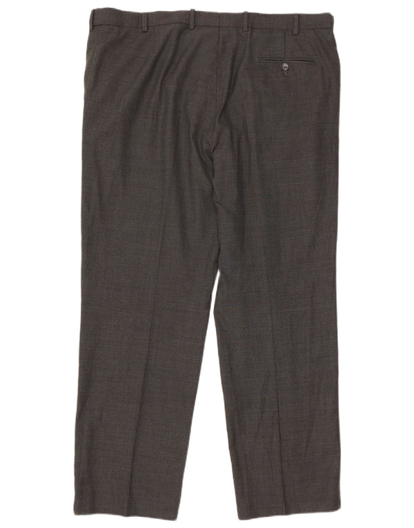 Pantaloni casual drepti pentru bărbați Marks & Spencer L40 L31 Lână gri