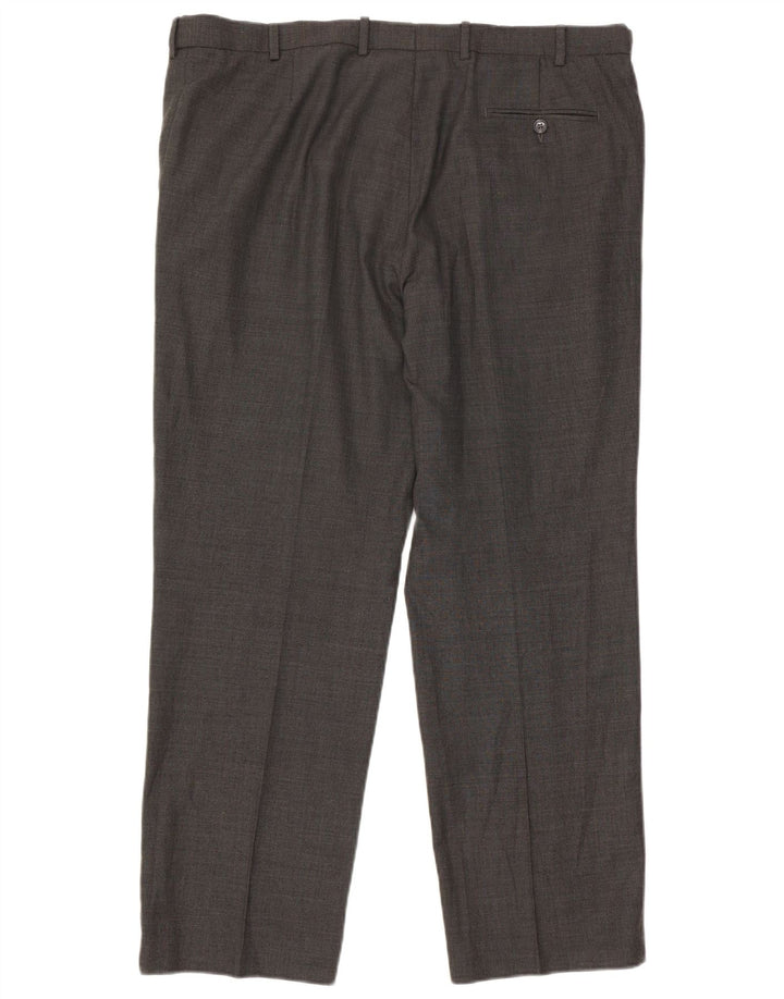 Pantaloni casual drepti pentru bărbați Marks & Spencer L40 L31 Lână gri