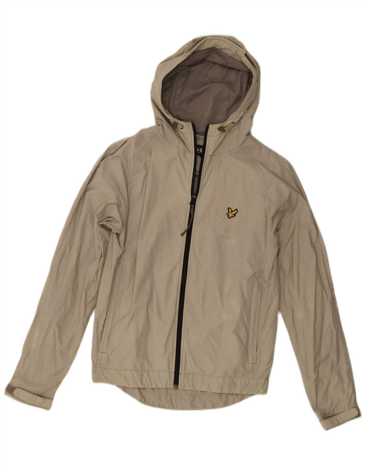 Jachetă de ploaie cu glugă Lyle & Scott pentru bărbați UK 36 Mic, bej, nailon