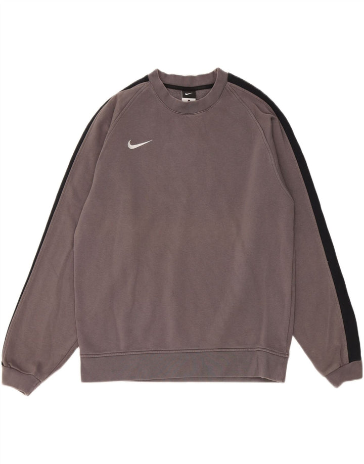 Pulover Nike pentru bărbați, mare, gri, color block, bumbac