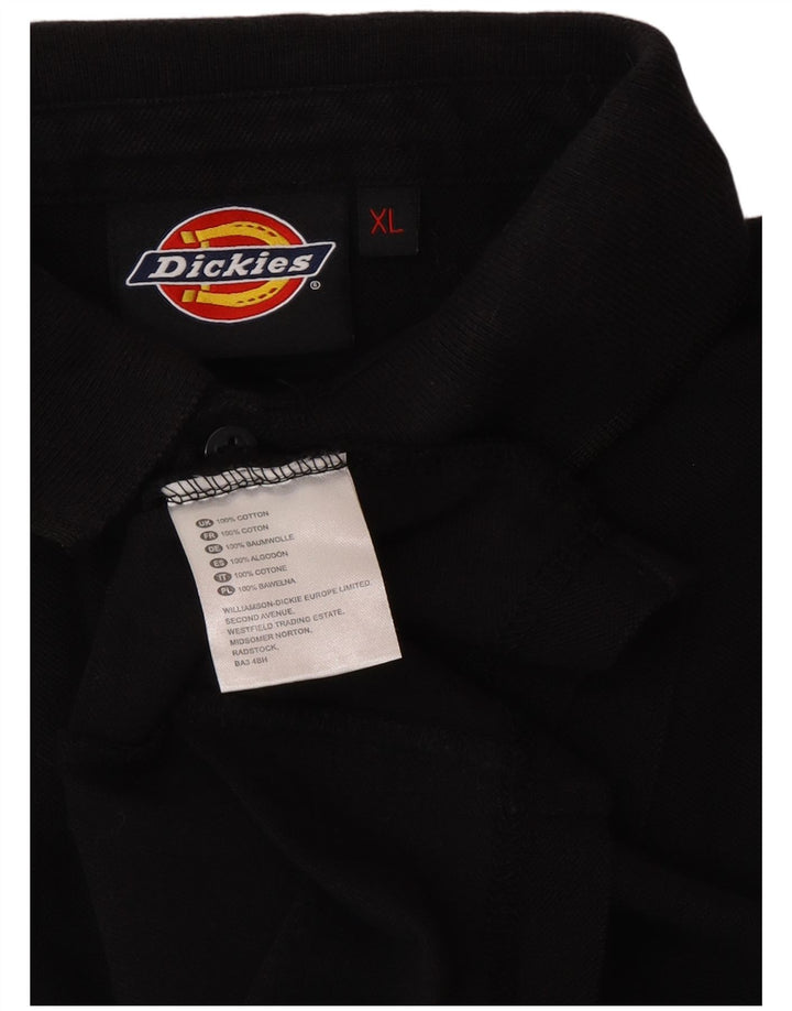 DICKIES Tricou polo cu grafică pentru bărbați XL, bumbac negru