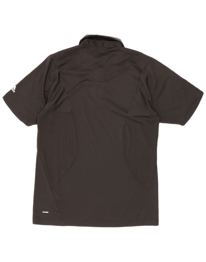 Tricou polo pentru bărbați Adidas, mediu negru, poliester sport